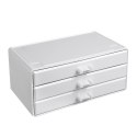 Organizer na biżuterię, kosmetyki ERGO hakano - COSMETICSTORAGEBOX/WHITE/24X13,5X30CM