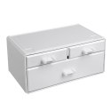 Organizer na biżuterię, kosmetyki ERGO hakano - COSMETICSTORAGEBOX/WHITE/24X13,5X30CM