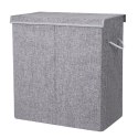 Kosz na pranie ERGO hakano - LAUNDRYBASKET/GREY/LINEN/60X36X66CM