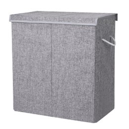 Kosz na pranie ERGO hakano - LAUNDRYBASKET/GREY/LINEN/60X36X66CM