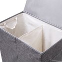 Kosz na pranie ERGO hakano - LAUNDRYBASKET/GREY/LINEN/60X36X66CM