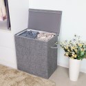 Kosz na pranie ERGO hakano - LAUNDRYBASKET/GREY/LINEN/60X36X66CM