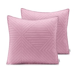 Poszewka dekoracyjna SOFTA 45x45 ameliahome - CUS/AH/SOFTA/PALEPINK+PEARLSILVER/45X45*2