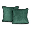 Poszewka dekoracyjna VELVET kolor butelkowa zieleń styl glamour velvet 45x45 ameliahome - CUS/AH/VELVET/D.GREEN/PIPING/45X45*2