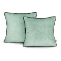 Poszewka dekoracyjna VELVET kolor miętowy styl glamour velvet 45x45 ameliahome - CUS/AH/VELVET/MINT/PIPING/45X45*2