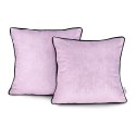 Poszewka dekoracyjna VELVET kolor pudrowy róż styl glamour velvet 45x45 ameliahome - CUS/AH/VELVET/PINK/PIPING/45X45*2