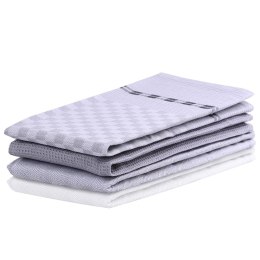 Ręcznik kuchenny LOUIE kolor szary gładki motyw klasyczny 50x70 decoking - KIT/LOUIE/GREY/3PACK/50x70