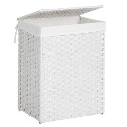 Kosz na pranie ERGO hakano - CLOTHESBASKET/RATTAN/WHITE/46X33X60CM