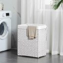 Kosz na pranie ERGO hakano - CLOTHESBASKET/RATTAN/WHITE/46X33X60CM