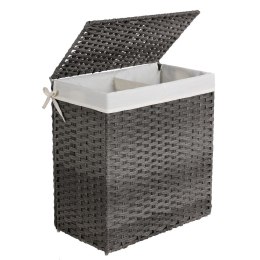 Kosz na pranie ERGO hakano - CLOTHESBASKET/RATTAN/WHITE/GREY/57X33X60CM