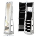 Lustro ERGO hakano - JEWELRYARMOIRE/MIRROR/WHITE/38X38X161CM