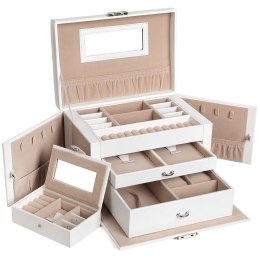 Organizer na biżuterię, kosmetyki ERGO hakano - WATCHBOX/WHITE/BEIGE/26X17X18CM