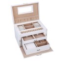 Organizer na biżuterię, kosmetyki ERGO hakano - WATCHBOX/WHITE/BEIGE/26X17X18CM