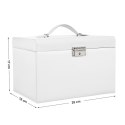 Organizer na biżuterię, kosmetyki ERGO hakano - WATCHBOX/WHITE/BEIGE/26X17X18CM