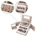 Organizer na biżuterię, kosmetyki ERGO hakano - WATCHBOX/WHITE/BEIGE/26X17X18CM