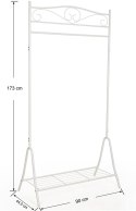 Wieszak stojący ERGO hakano - COATRACK/WHITE/90X44,5X173CM