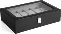 Organizer na biżuterię, kosmetyki ERGO hakano - WATCHBOX/GREY/BLACK/12SLOTS