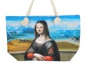 Torba z uszami ze sznurka - L. Da Vinci, Mona Lisa