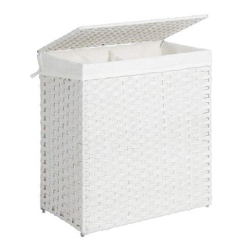 Kosz na pranie ERGO hakano - CLOTHESBASKET/RATTAN/WHITE/57X33X60CM