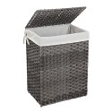 Kosz na pranie ERGO hakano - CLOTHESBASKET/RATTAN/WHITE/GREY/46X33X60CM