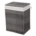 Kosz na pranie ERGO hakano - CLOTHESBASKET/RATTAN/WHITE/GREY/46X33X60CM