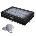 Organizer na biżuterię, kosmetyki ERGO hakano - WATCHBOX/GREY/BLACK/24SLOTS