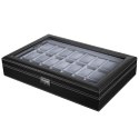 Organizer na biżuterię, kosmetyki ERGO hakano - WATCHBOX/GREY/BLACK/24SLOTS