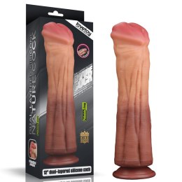 DILDO 12'' DUAL LAYERED PLATINUM SILICONE COCK 24-0145