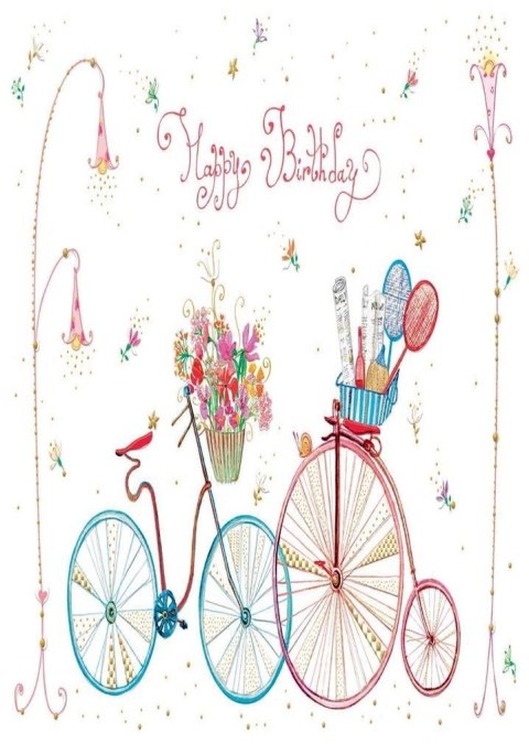 Karnet B6 + koperta Urodziny Rowery