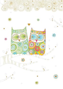 Karnet B6 + koperta Ślub Sowy