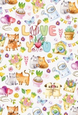 Notatnik ozdobny 143x210/96K kratka Zwierzaki