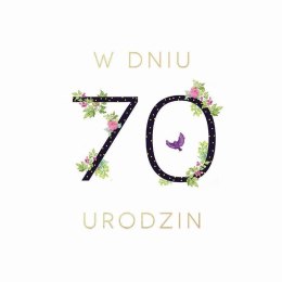 Karnet Swarovski kwadrat CL1870_PO Urodziny 70