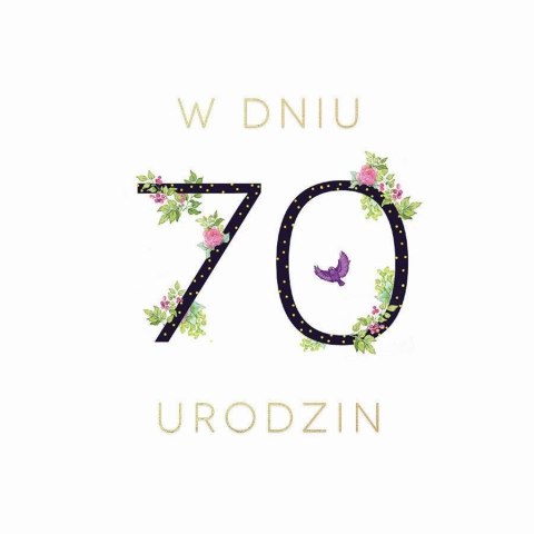 Karnet Swarovski kwadrat CL1870_PO Urodziny 70