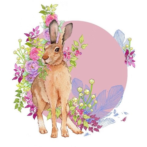 Karnet Swarovski kwadrat CL2006 Zając