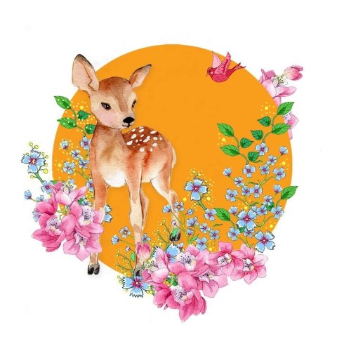 Karnet Swarovski kwadrat CL2008 Sarna