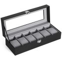 Organizer na biżuterię, kosmetyki ERGO hakano - WATCHBOX/BLACK/6SLOTS