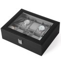 Organizer na biżuterię, kosmetyki ERGO hakano - WATCHSTORAGEBOX/BLACK/10SLOTS